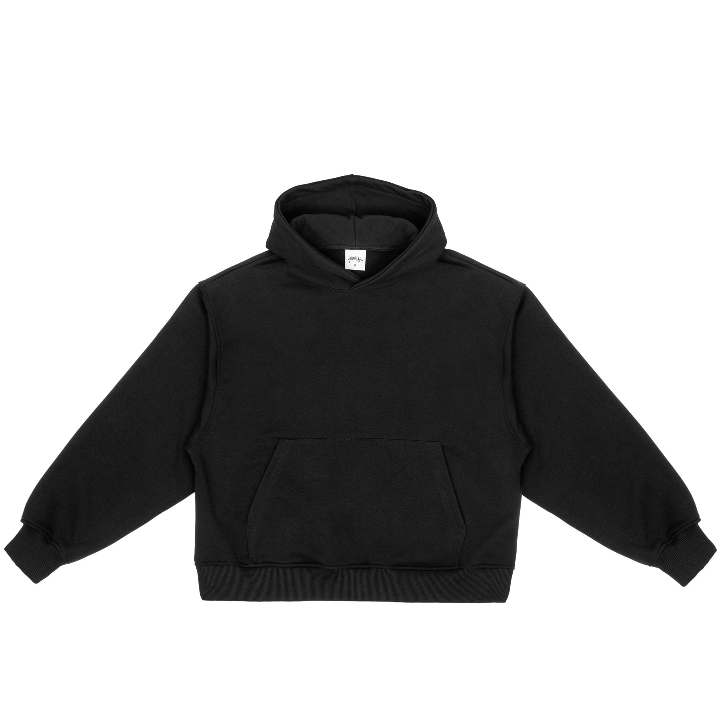 BLACK BASIC HOODIE