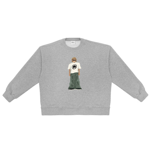 DOUBLESIDED CREWNECK GRAY